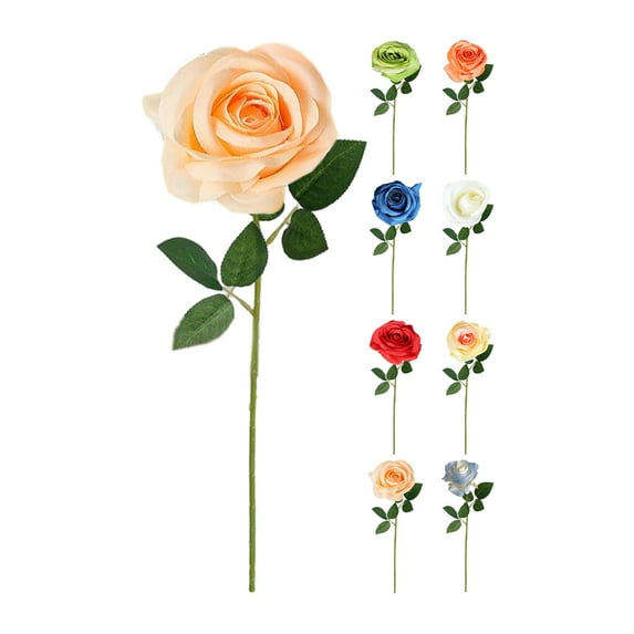 Artificial Flowers Wedding Decor 1Pack Faux Silk Roses with Stems for DIY Wedding Bouquets Bridal Shower Centerpieces Arrangements Valentine's Day