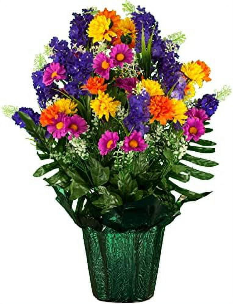 Artificial Flowers Weighted Bouquet Decoration Outdoor Yard Or