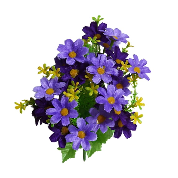 Artificial Flowers Wildflowers 28 Heads Silk Fake Bouquet for Indoor Outside Garden Decor