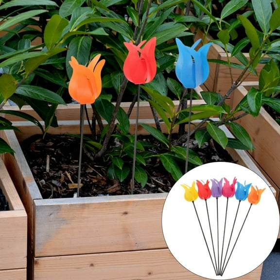 Artificial Flowers,Windmill Windmills Garden Windmill Small Windmills Garden Stake Wind Night Light Flowers Plant Windmill Plastic