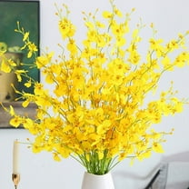 Artificial Flowers for christmas Artificial Flowers Bouquet Realistic 5PCS Faux Flowers Flowers Yellow Long Stem for Indoor Outdoor Wedding Home Decoration