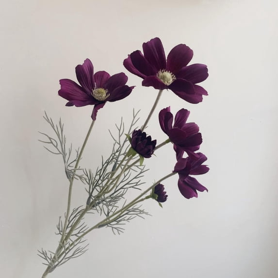 Artificial Flowers for Decoration, Faux Spring Flowers, 36 In, Plum Cosmos, Faux Flowers, Home Decorations, Artificial Stems, 1 Pc