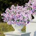 thumbnail image 1 of Artificial Flowers for Home Decor | Purple & Yellow Fake Flower Bundles | 35cm Tall Plastic Plants for Indoor Wedding Decoration, 1 of 6