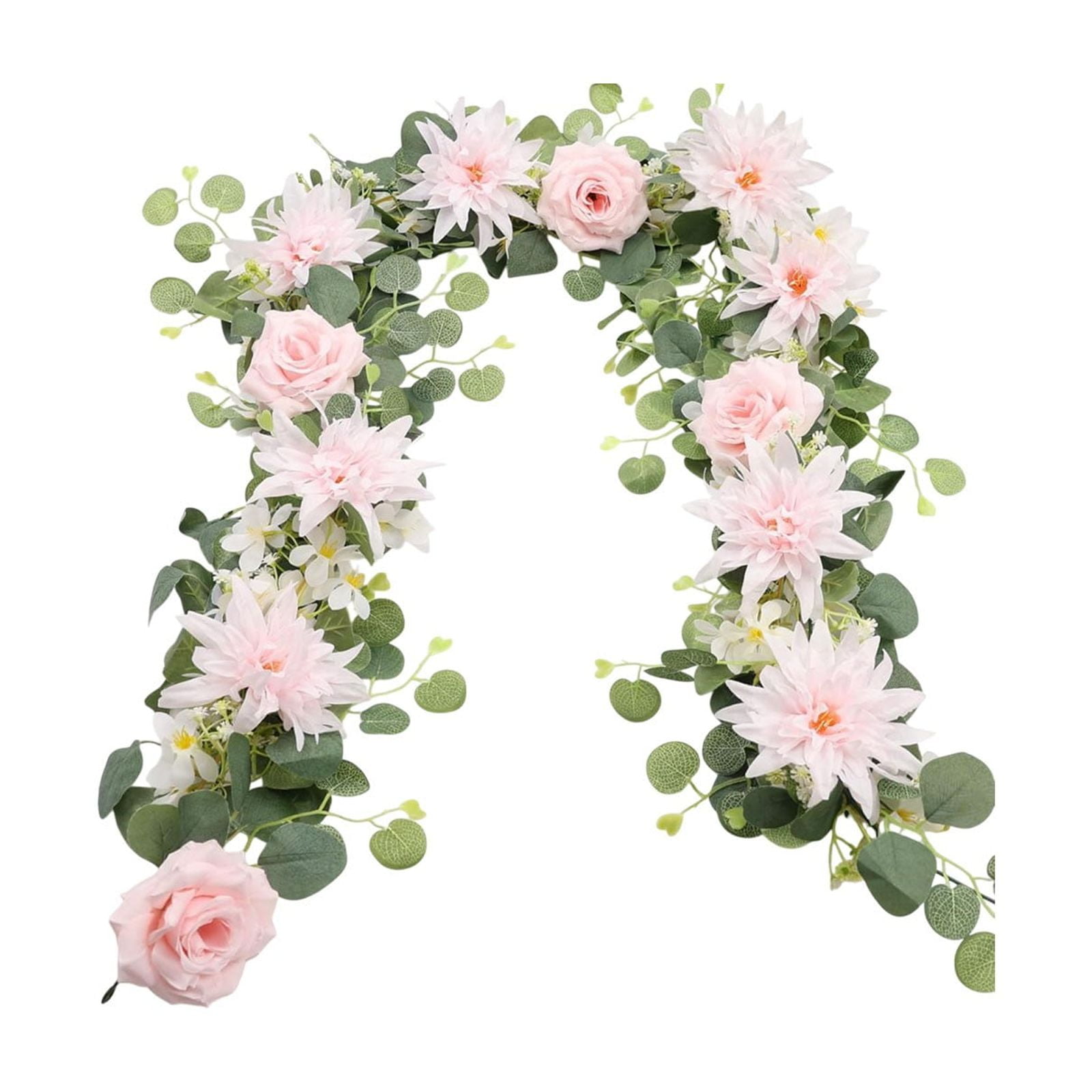 Artificial Flowers for Outdoors 1.8m Wedding Simulation Flower Outdoor Artificial Vine with Eucalyptus Leaves, Wedding Arch Decoration Vine