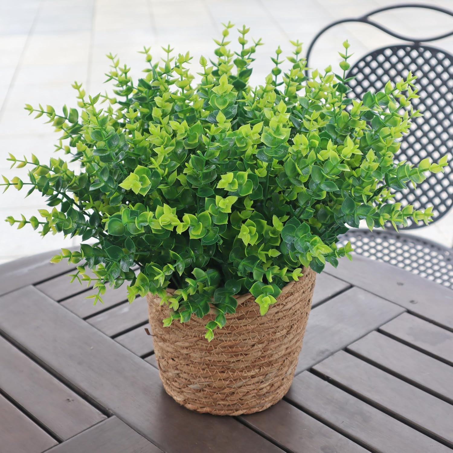 Artificial Flowers for Outdoors, 12 Bundles UV Resistant Realistic Faux ...