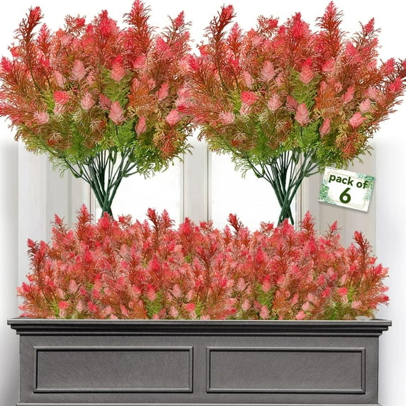 Artificial Flowers for Outdoors,16 Bundles Outdoor Fake Flowers UV Resistant Faux Silk Flowers for Outside Planters, Window Box Pot(Mix Color)