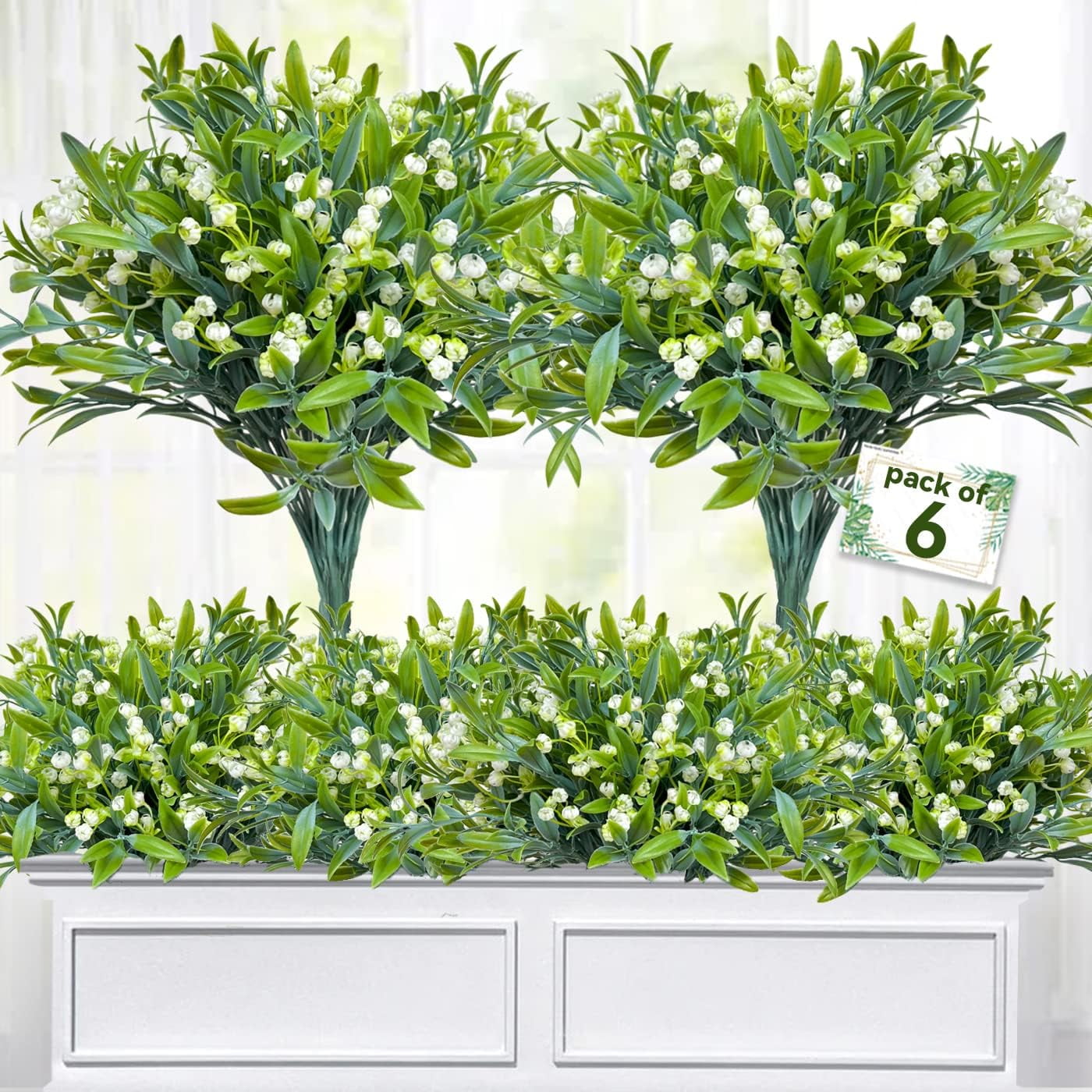 Artificial Flowers for Outdoors,16 Bundles Outdoor Fake Flowers UV Resistant Faux Silk Flowers for Outside Planters, Window Box Pot(Mix Color)
