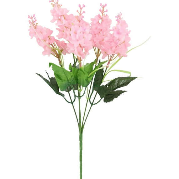 Artificial Flowers for Outdoors 1pc Artificial Flower Bouquet 5 Heads Hyacinth 33cm Purple Yellow-Plastic for Party Weddings Home Decoration (Pink)