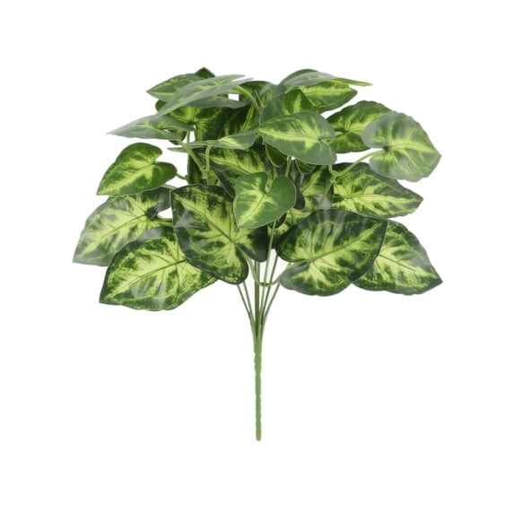 Artificial Flowers for Outdoors Uv Resistant Fake Plants Silk Greenery Stems Artificial Greenery for Home and Garden Decor Green 1 Pack