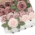 thumbnail image 1 of Artificial Flowers for Wedding 1 Box Artificial Flowers Pe Foam Realistic Dahlia Rose Valentines Day Gift Box Fake Flower with Flexible Wire for Diy, 1 of 5