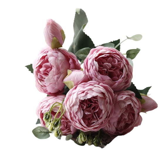 Artificial Flowers in Vase Greenery Stems Wedding Centerpiece Table Decorations Dining Room Home Party Decor