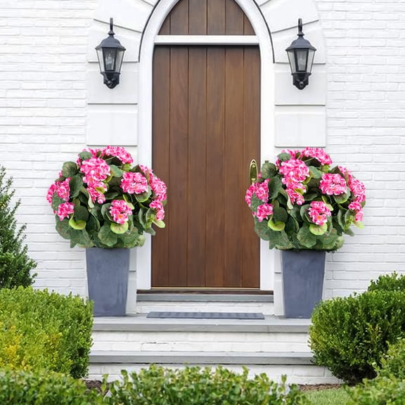 Artificial Flowers with Metal Ground Spikes (UV Resistant Indoor/Outdoor Decor)