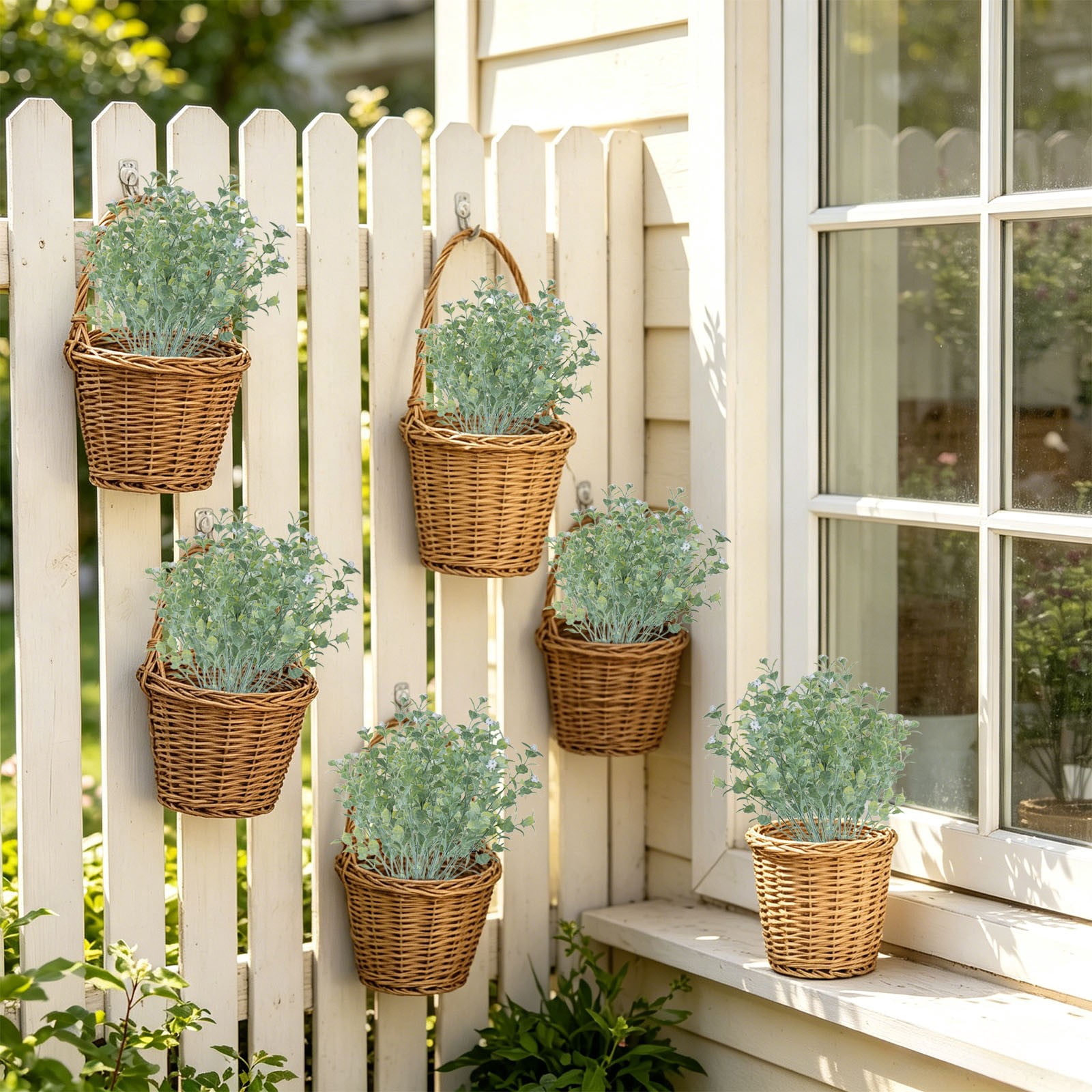 Artificial Flowers with Stems, 12 Pcs Faux Flowers, Bendable Stems ...