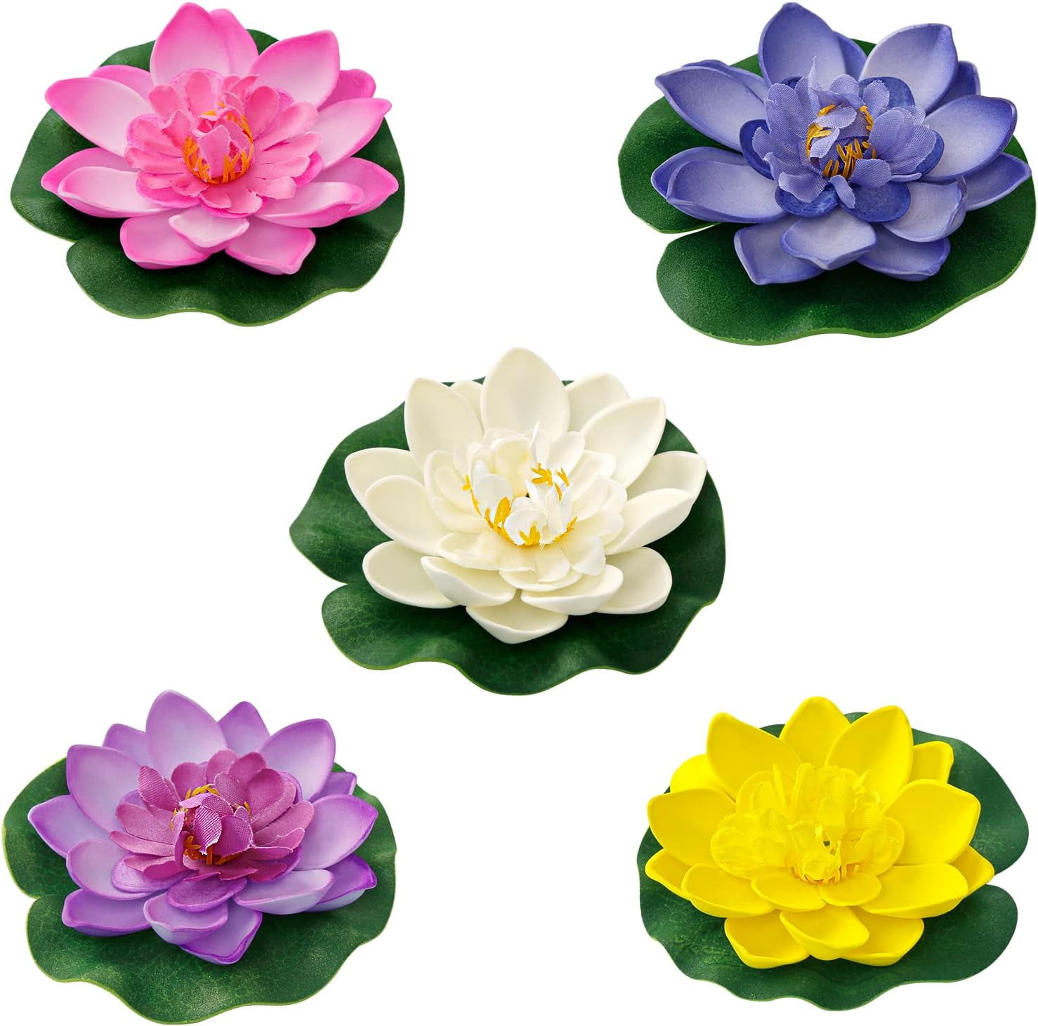 Artificial Foam Lotus Flower Decorative Water Lily Plants for Ponds