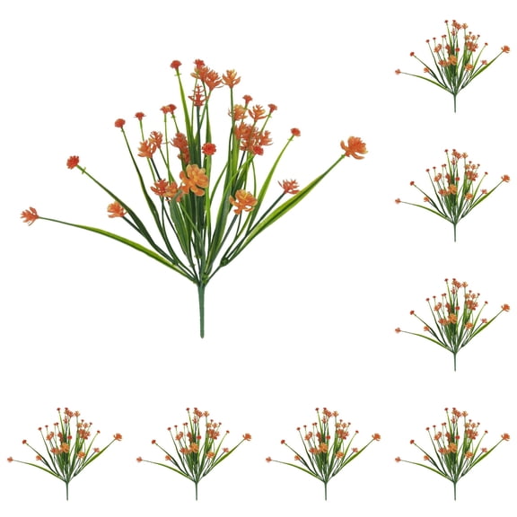 Artificial Forget Me Not Flowers, Realistic 7 Colors Faux Flower Stems for Outdoor Planters, All Weather Plastic Greenery for Home Garden, Porch, Indoor and Outdoor All Season Decor,12pc