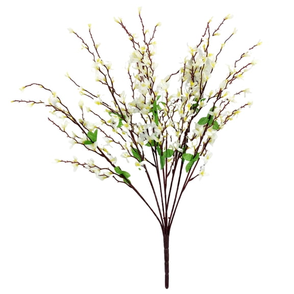 Artificial Forsythia Flower Branch Silk Yellow Spring Flowers 24.41in Faux Floral Stem For Home Wedding Decor Graduation Gift Mothers Day Gift