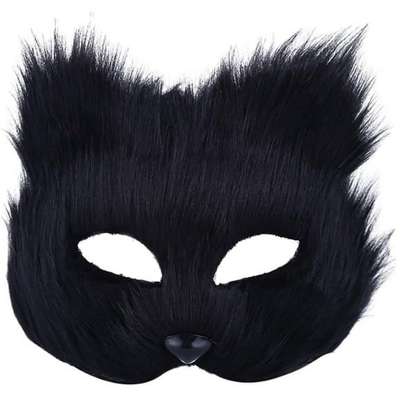 Artificial Fox Face Cover Mask Halloween Fox Mask Cosplay Costume Half Face Animal Furry Party Christmas Party