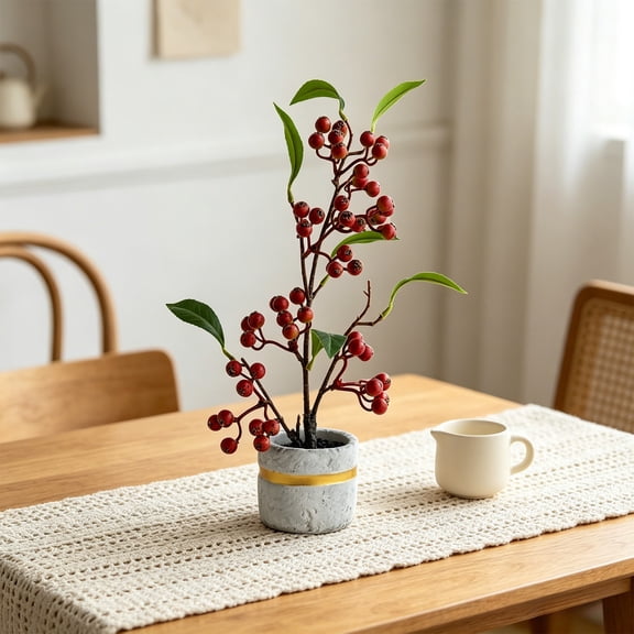 Artificial Fruit Arrangement, Faux Plant for Indoor Tabletop Decor, Decorative Centerpiece for Kitchen Counter
