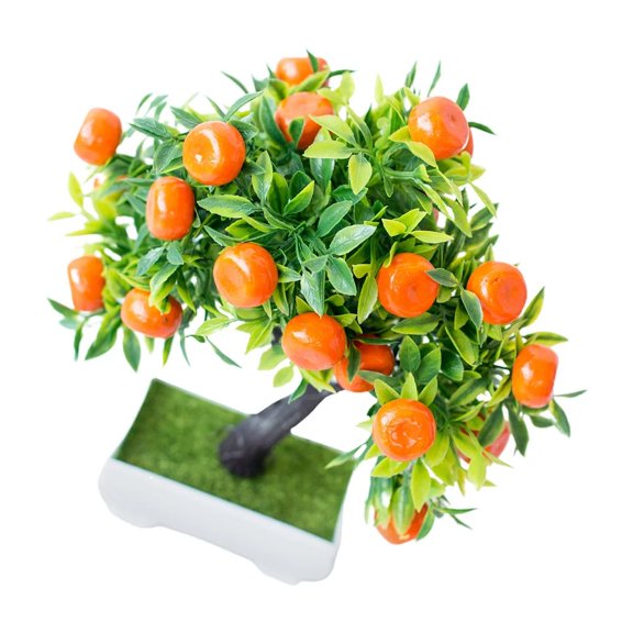 Artificial Fruit Tree Faux Orange Bonsai Fake Desktop Decoration Ornaments Simulation