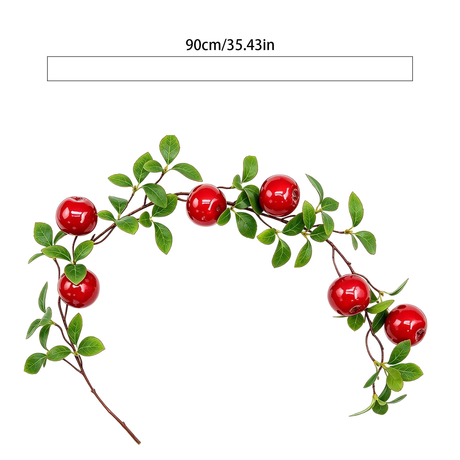 Vine Display Artificial Fruit Vine, Apple Garland Hanging Decor, 35.43