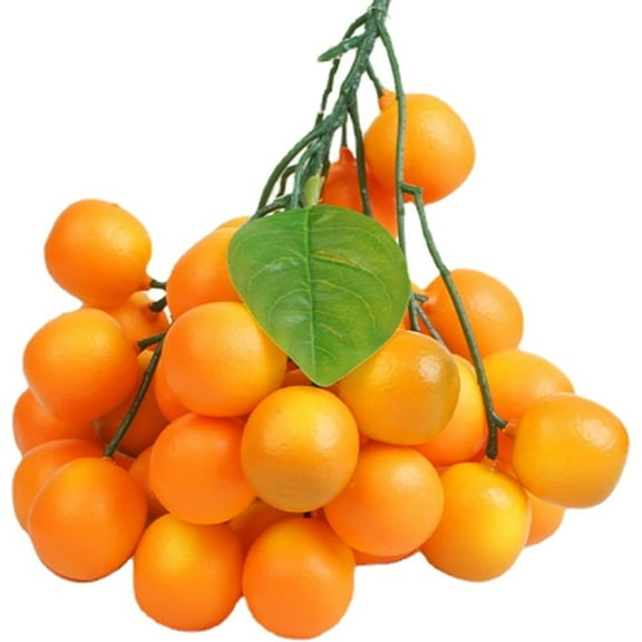 Artificial Fruits for Decoration, 1 Bunch 20cm Long Fake Artificial Kumquats, Artificial cumquats Bunch, Fake Simulated Kumquat Fruit Model for Home Party Kitchen Festival Decor