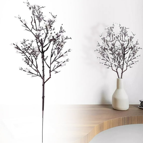 Artificial Full Star Flowers Bouquet, Dried Flower Arrangement for Wedding, Restaurant, and Home Floral Decoration - Realistic DIY Craft Material White