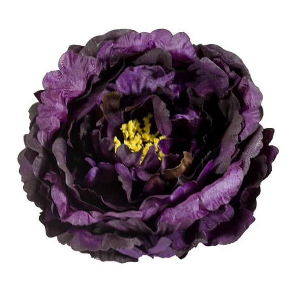 Artificial Garden Flower Napkin Rings 4 Colors - Set of 4 (Eggplant)