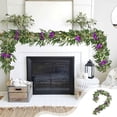 thumbnail image 1 of Artificial Garland, Eucalyptus Greenery with Hydrangea Vines for Wedding Wall Decor, Christmas Holiday Home Backdrop Decor, 1 of 6