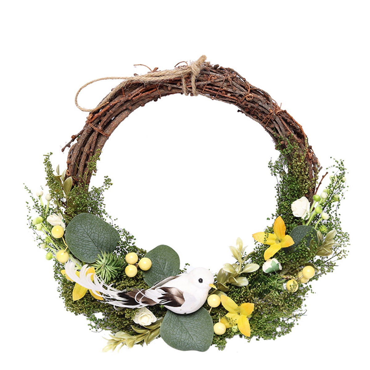 Artificial Garland Eucalyptus Wreaths for Front Door Green Vines ...