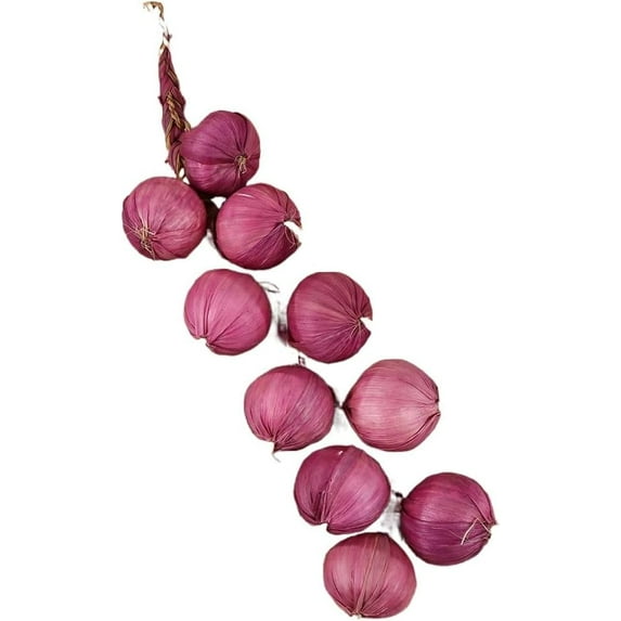 Artificial Garlic String, Simulation Fake Purple White Garlic Hanging String Lifelike Vegetables Fruit Photography Props Home Kitchen Harvest Decoration (Purple)