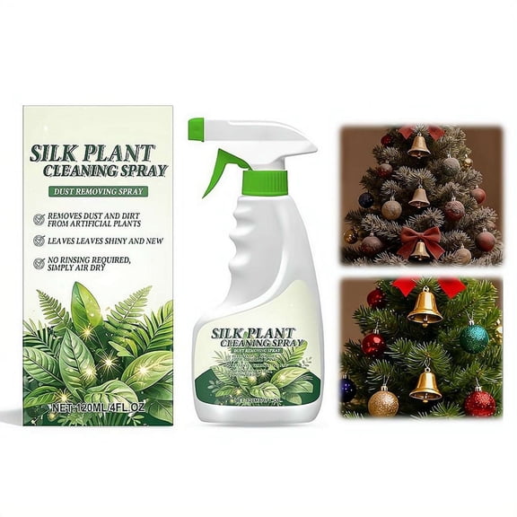 Artificial Plants and Flowers Cleaner Dusting Spray, No Wipe Silk Plant Solution for Faux Greenery and Plastic Foliage, Multi Surface Cleaning Mist Restores Shine to Indoor Home Decor
