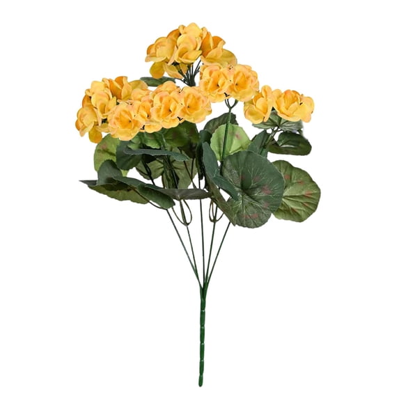 Artificial Geranium Plant, Binkne Realistic Silk Flowers for Outside Uv Resistant Faux Geraniums Flowers for Indoor Outdoor Home Garden Decoration