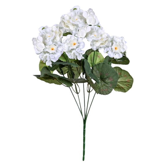 Artificial Geranium Plant, Binkne Realistic Silk Flowers for Outside Uv Resistant Faux Geraniums Flowers for Indoor Outdoor Home Garden Decoration