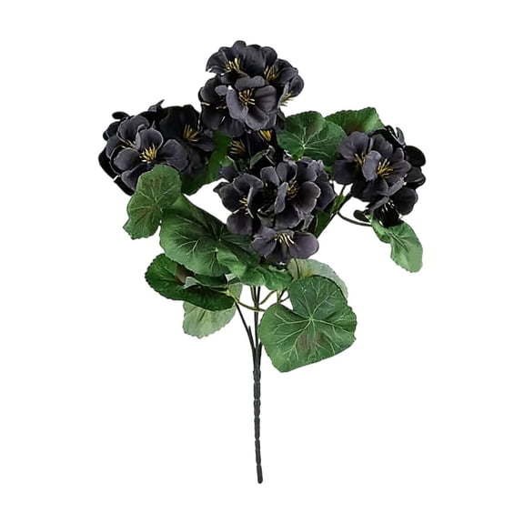 Artificial Geranium Stem Five Branch Faux Floral Greenery Plant For Living Room Garden Patio Home Decor