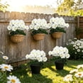 thumbnail image 1 of Artificial Geraniums Faux Flowers UV Resistant Realistic Bouquet for Garden Patio Porch Window Box Hanging Basket Home Wedding Party Decorations, 1 of 7