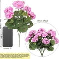 thumbnail image 1 of Artificial Geraniums Flowers,14.17" Fake Geranium Plants,UV Resistant Faux Floral Bouquets for Outdoor Patio Porch Window Box,Indoor Home office Table Centerpiece Wedding Party Decor, 1 of 5