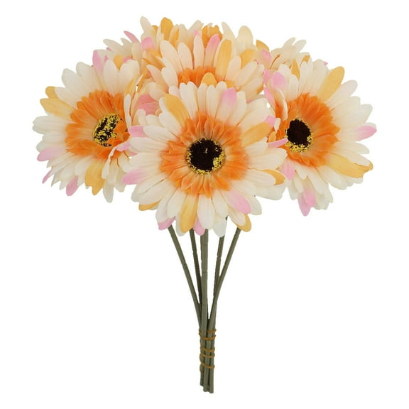 Artificial Gerbera Daisy Bouquet, Rustic Country Style Handheld Flowers for Wedding & Hotel Decor, Artificial Gerbera Bouquet, Plastic Fake Daisies for Wedding
