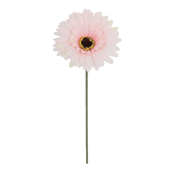 Artificial Gerbera Daisy Stem, 10" Height Silk and Plastic Faux Flower for Vase Arrangement, Wedding Bouquet, Home and Kitchen Decoration, Assorted Color, 1 Pack