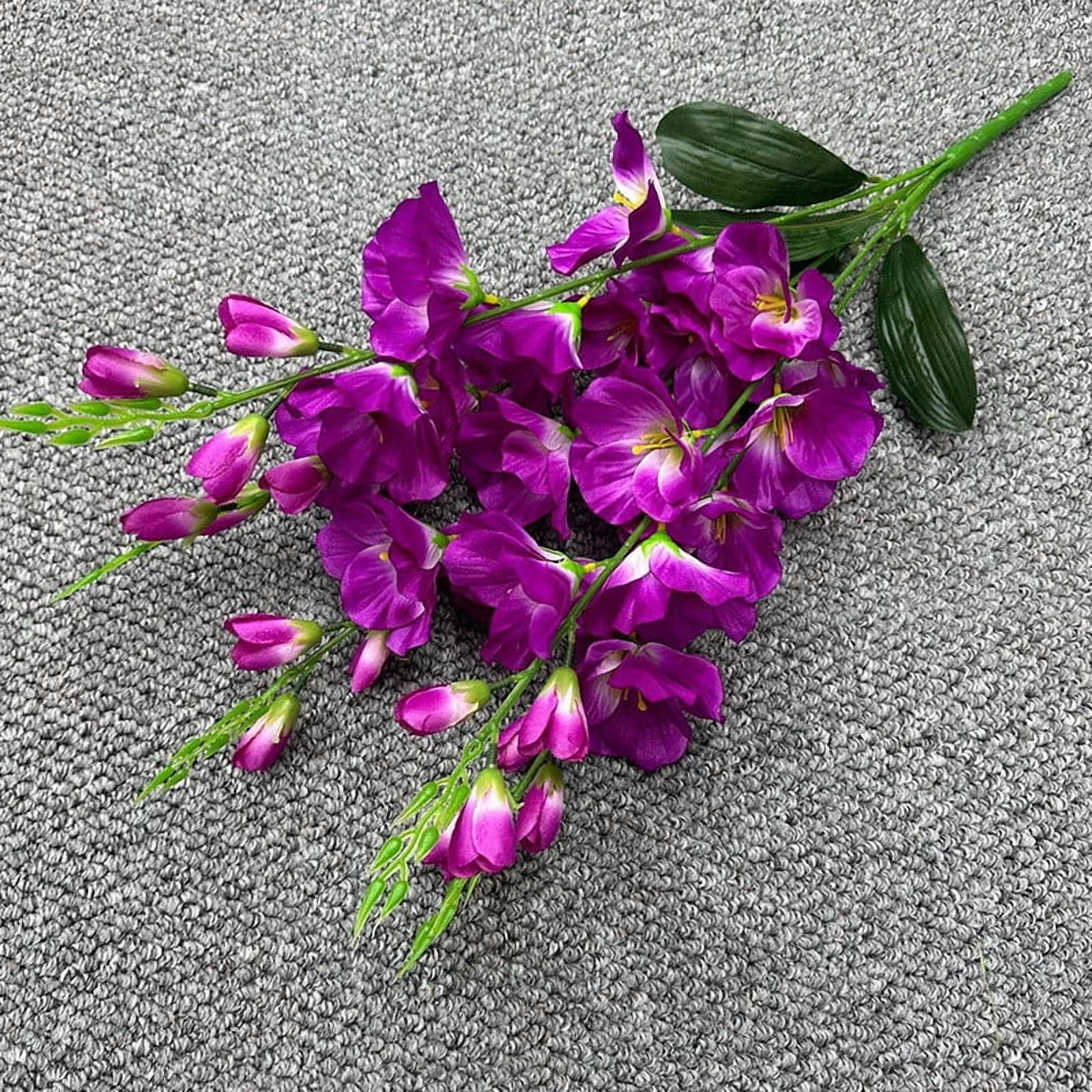 Artificial Gladiolus Flower Bouquet, Fake Floral Branch Arrangement ...