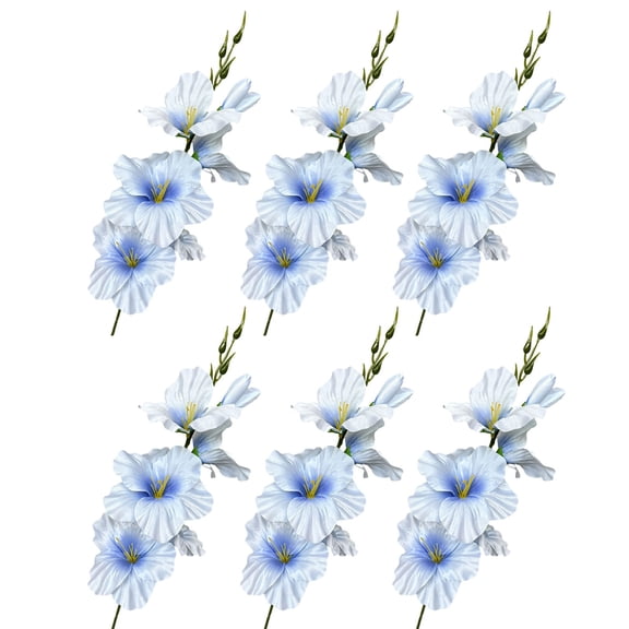 Artificial Gladiolus Flowers, Multi-Heads Single Stem for Wedding Home Decor, Lifelike Faux Flowers for Outdoor Photography Props, Garden Event Decoration, Artificial Gladiolus Flowers * 6 Bunches