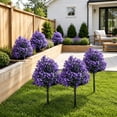 thumbnail image 1 of Artificial Gladiolus Topiary Ball Flowers With Ground Stake Outdoor Faux Plants Weather Resistant Fake Shrub Garden Decor For Porch Patio Landscaping Summer Fall Holiday Home Decoration, 1 of 7