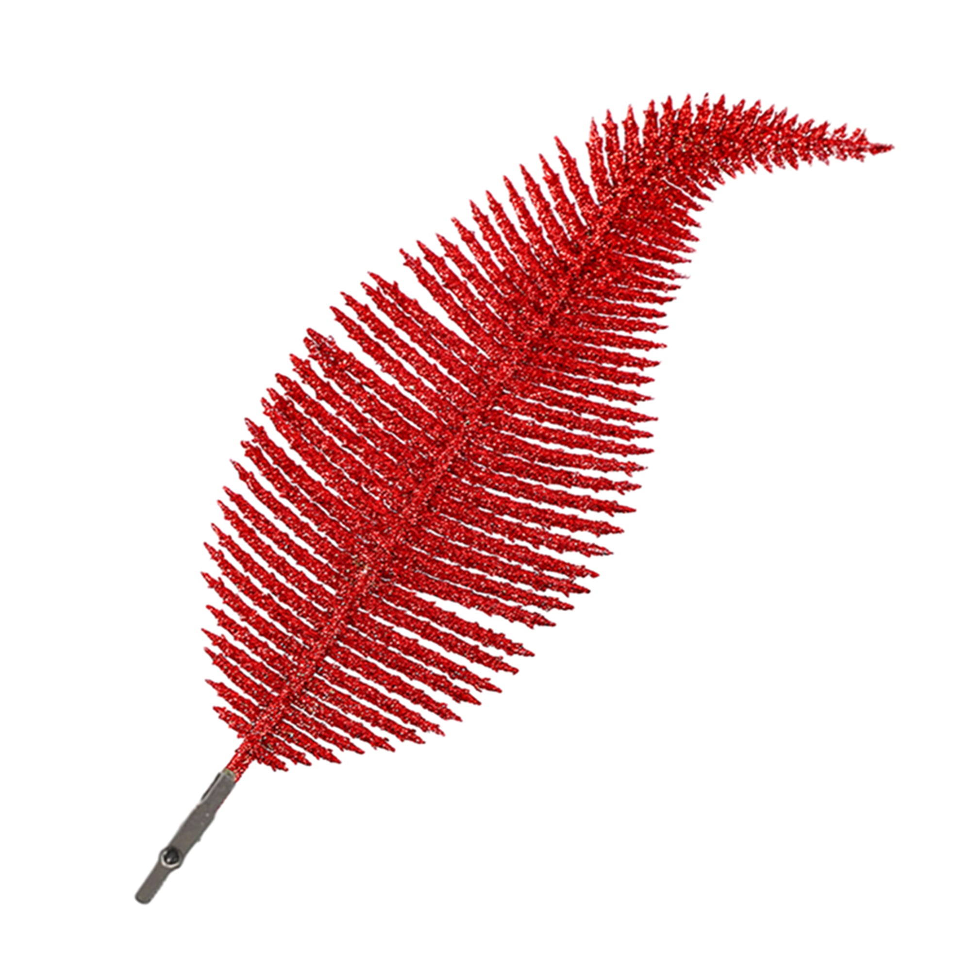 Artificial Glitter Leaves Spray Stems Ornament Christmas Tree Picks