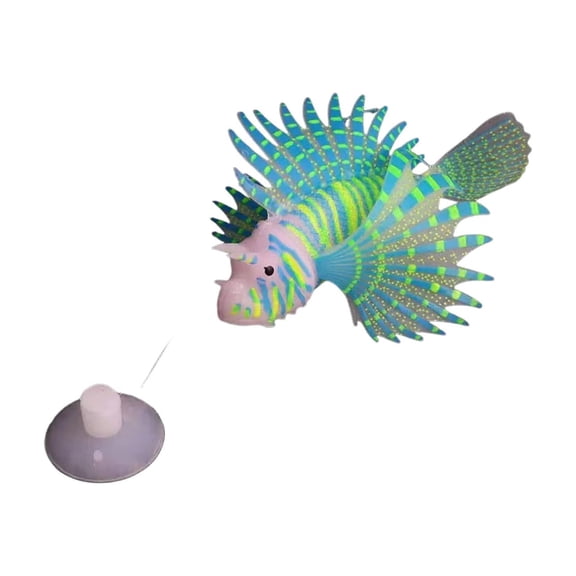 Artificial Glowing Lionfish, Luminous Fake Fish Aquarium Fish Landscape Ornament Simulation Animal Decoration Blue