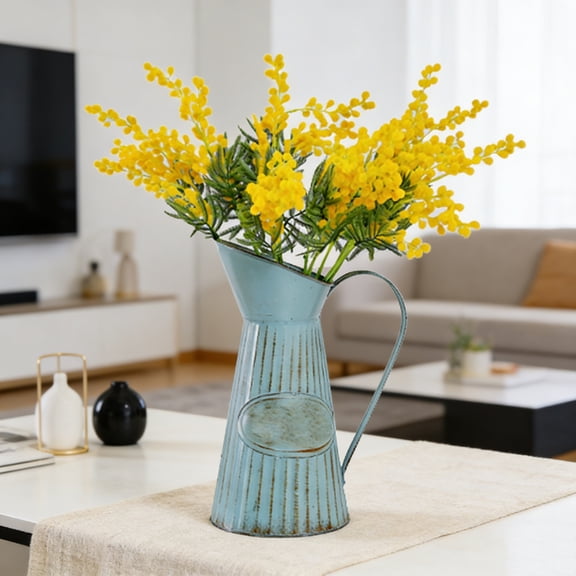 Artificial Golden Wattle Realistic Fake Acacia Flower Stem Home Office Wedding Party Indoor Outdoor Faux Bloom Centerpiece Decoration