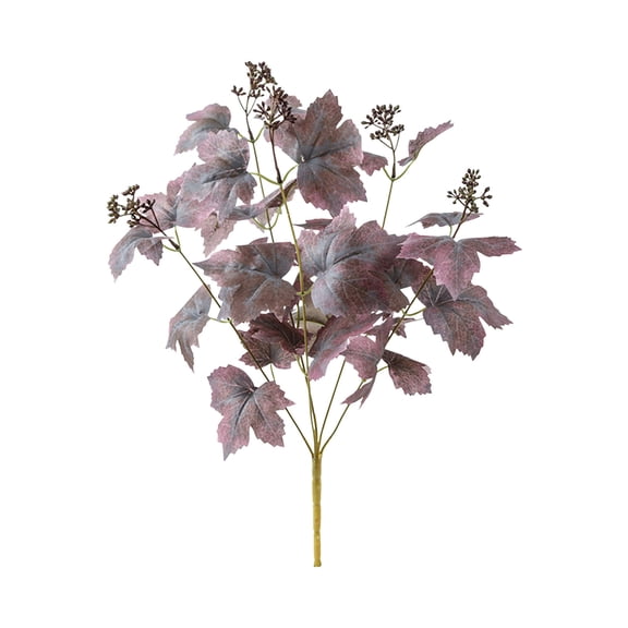 Artificial Grape Leaves, Faux Grape Leaves Branches for Vase Fillers, for Porch, Living Room, Window Sill, Garden Wedding Decoration Purple