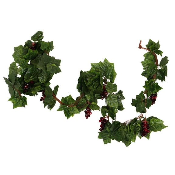 Artificial Grape Vine with Bunches Grapes for Yard Garden Balcony Decoration