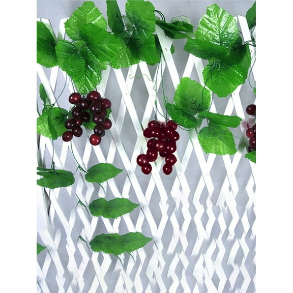 Artificial Grape Vines for Home Decor - 4 PCS Plastic Fruit Simulation Vines, 30 Feet Total Length