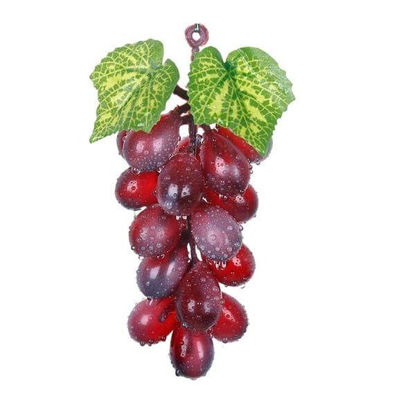 Artificial Grapes in Black Purple Red Green,Fake Grape Bundles,Lifelike Faux Fruit Props for Vintage Wedding,Frosted Grape Clusters Decorative Grapes Bunches,Home Cabinet Ornament,1 Pack B