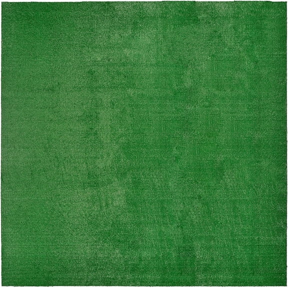 Artificial Grass 12 Ft. X 12 Ft. Large Indoor/Outdoor Area Rug Green -Lush Green, Durable, and Low-Maintenance for Patios, Lawns, and More