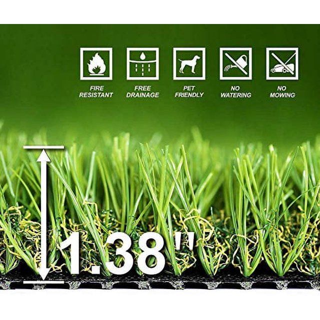 Artificial Grass 3' x 4' (12 Square Feet) Realistic Fake Grass